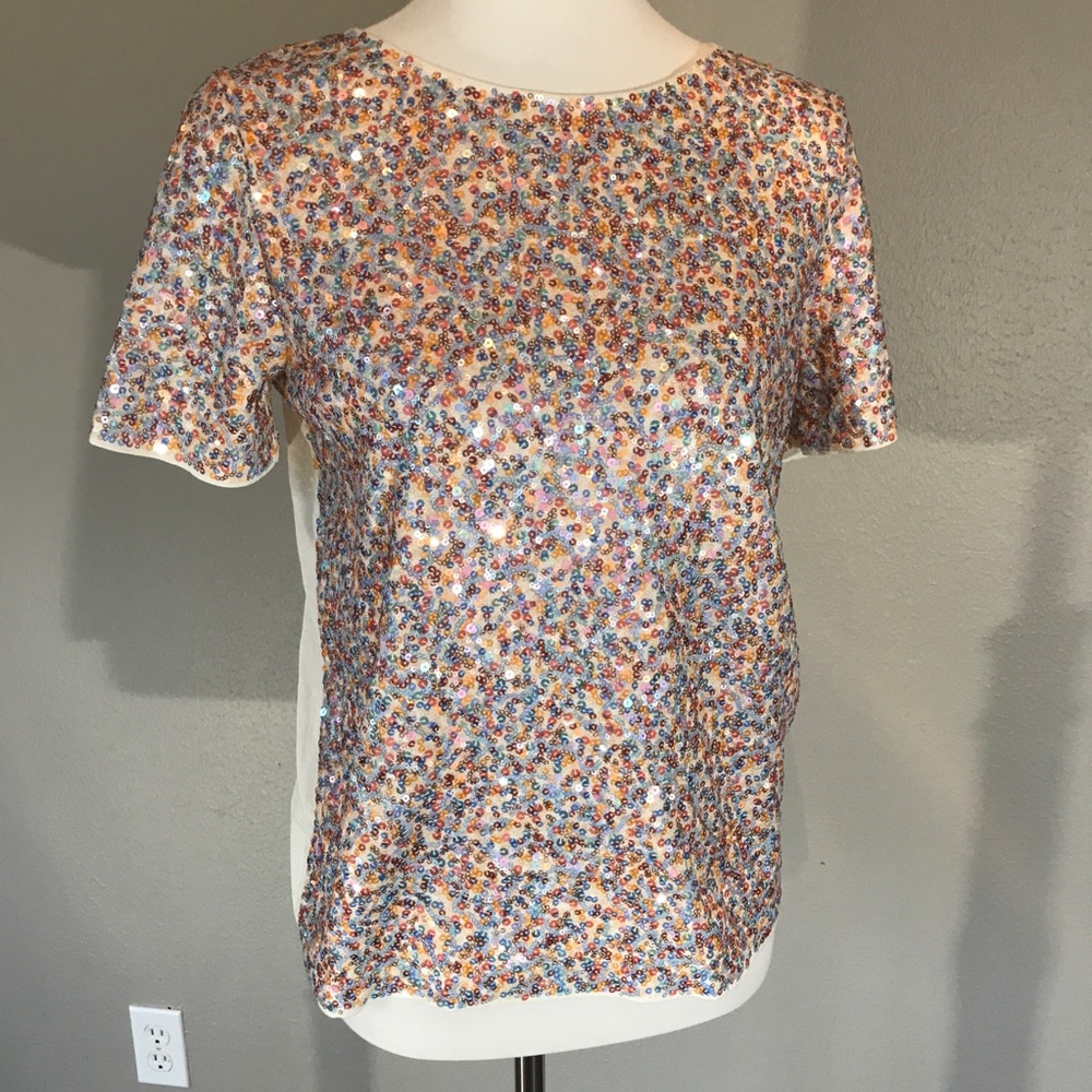 Sequin pull over top
